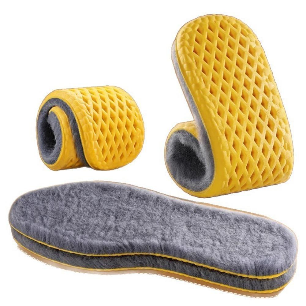 Self Heated Cashmere Snow Boots Insoles Thicken Sports Inserts Soft Warm Plush Insoles Men