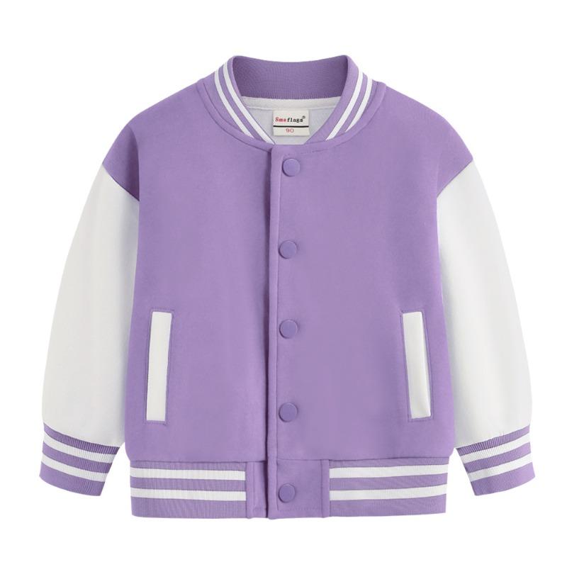 Winter Jungen Baseballuniform Einfarbig Mädchen Mantel Kinderkleidung Lässige Lockere Langarmjacken Warme Kinder Oberbekleidung