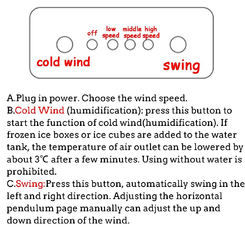 70W Humidifier Cooler Cooling Air Conditioner Timed Cooling Fan Humidifie Portable Air Conditioner Conditioning Fan 230x255x580mm
