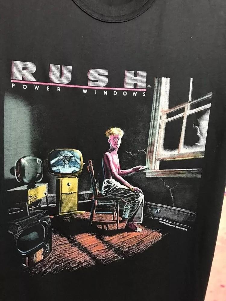 Vintage Rush Power Windows kapela Tričko Topy trička Pánské Dámské Unisex Bavlněné Tričko Velikost S až 4XL