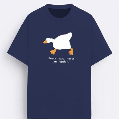 T-shirt Oie "La Paix n'a jamais été une option", Doux Respirant et Résistant à la décoloration, Coupe Classique pour une tenue décontractée quotidienne