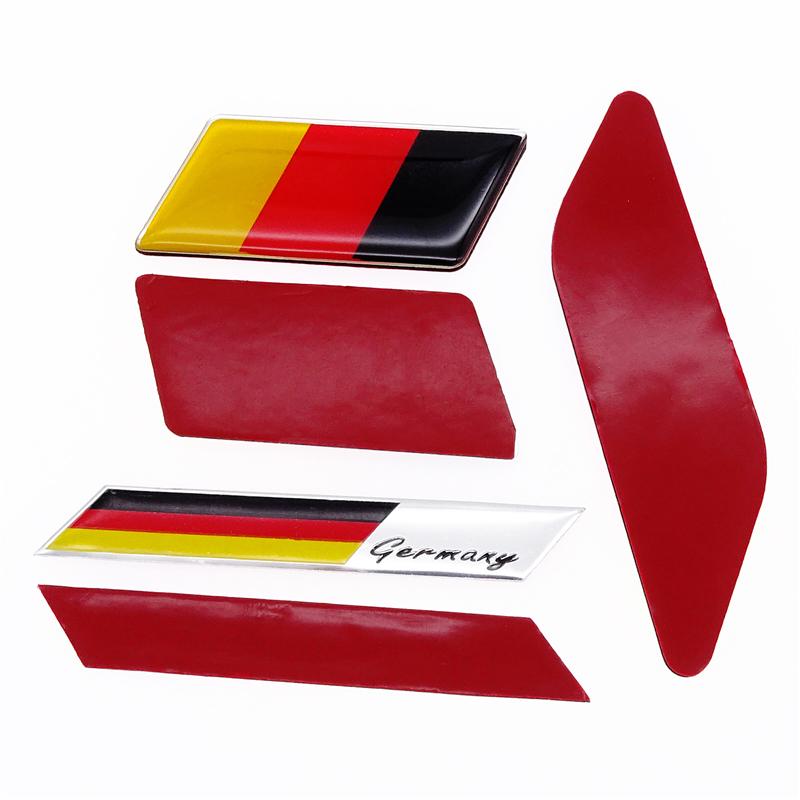 Universal Car Sticker German Flag Emblem Badge Emblem Deutsch Bumper Front Decoration Grille Auto Decal For Benz VW Golf