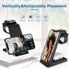 20W Wireless Charger Stand For IPhone 14 13 12 11 XR 8 Apple Watch 3 In 1 Qi Fast Charging Dock Station for Airpods Pro IWatch 7