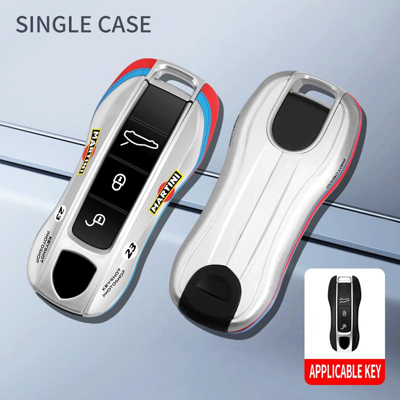 New Car Remote  Key Cover Case Shell Holder Protector Accessory For Porsche Cayenne Panamera Macan Cayman 718 911 Taycan Sticker