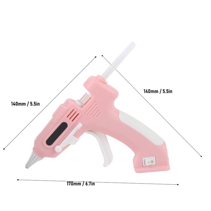 Electric Hot Glue Kit With 10Pcs 7mm High Adhesion Sticks Cordless Hot Melt Glue Tool For Home And Crafting Purple