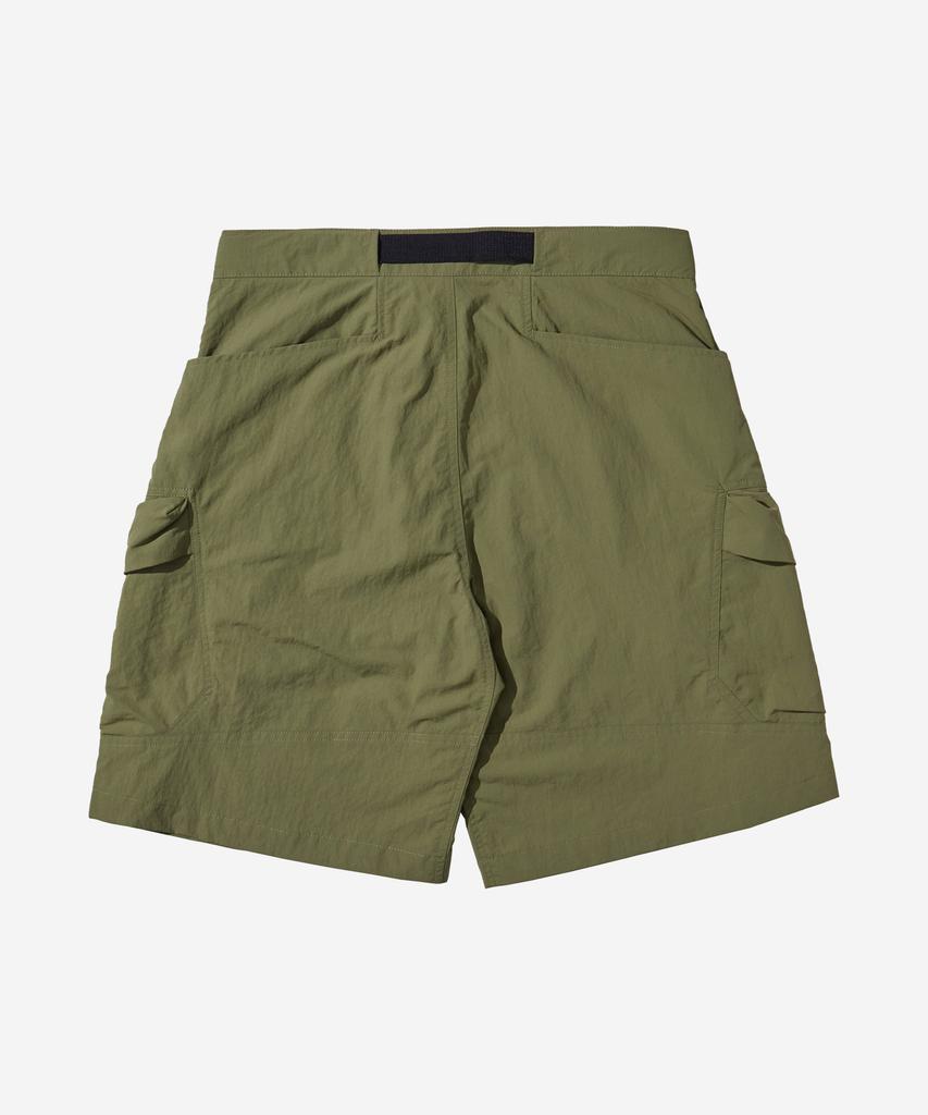 Kallapataleu Nylon Belted Cargo Shorts - Olive Khaki