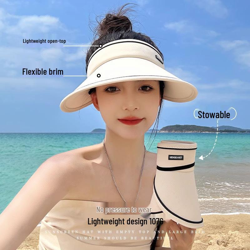 Women's UPF50+ Versatile Foldable Cycling Sun Hat - Large Brim, UV Protection