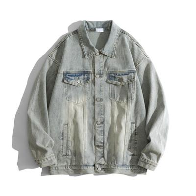 Denim Jacket Men's Spring and Autumn Retro Old Washed Tooling Jacket Couple Casual Versatile Top