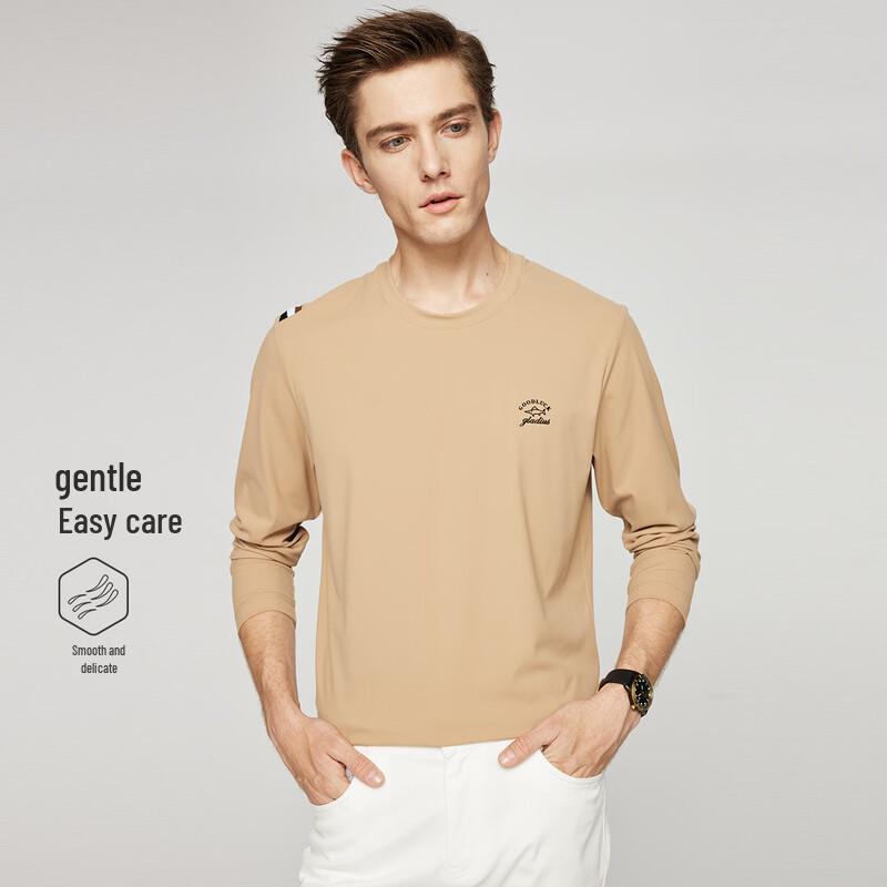 Desha Men s Fall Easy Care Round Neck Long Sleeve T-Shirt L