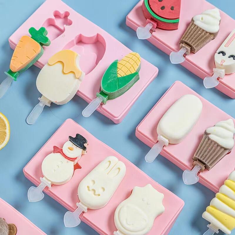 Kids DIY Cartoon Ice Cream Mold Set