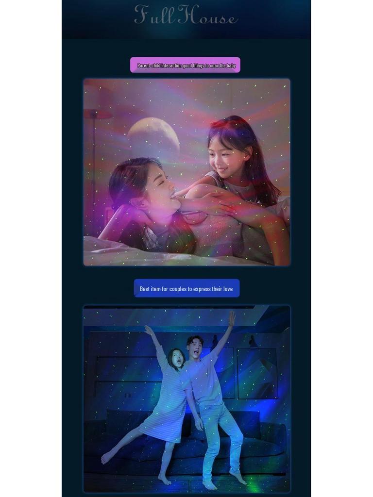 Little Wrist Starry Sky Light Projector: Dreamy Bedside Speaker with Water Ripple Effect for Kids' Rooms