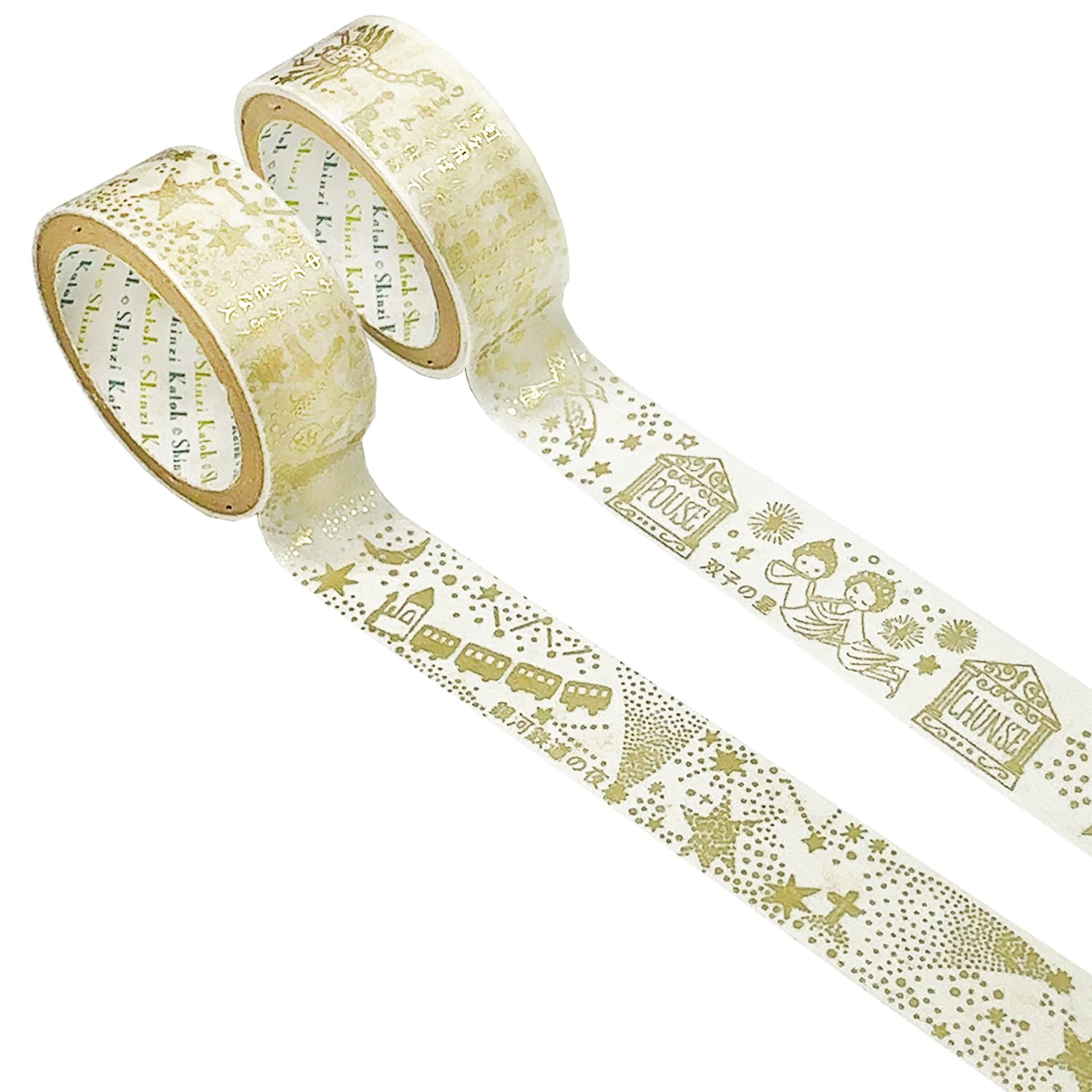 Masking Tape Kenji and on the Galactic Silhouette Design by Shinzi 3m Set Seal-do - Miyazawa s  Twin Stars   Night Railroad  Katoh, Roll, 2-Roll