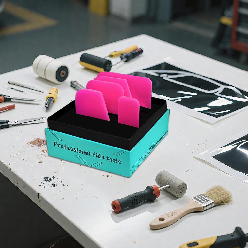 Car Film Wrap Tool Kit Window Tint Tools Car Wrap Installation Scraper 5 Pieces Car Wrapping Detailing Scraper Car Accessories