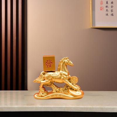 Pferdestatue Jahr des Schreibtischdekoration Feng Shui Tierfigur für Büro Schlafzimmer