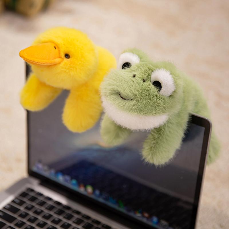 18cm Cartoon Liegendes Stofftier Niedliches Pferd Ente Kuh Frosch Plüschtiere Kawaii Büro-Begleiter Plüsch Handgelenkauflage Handgelenkstütze Puppe