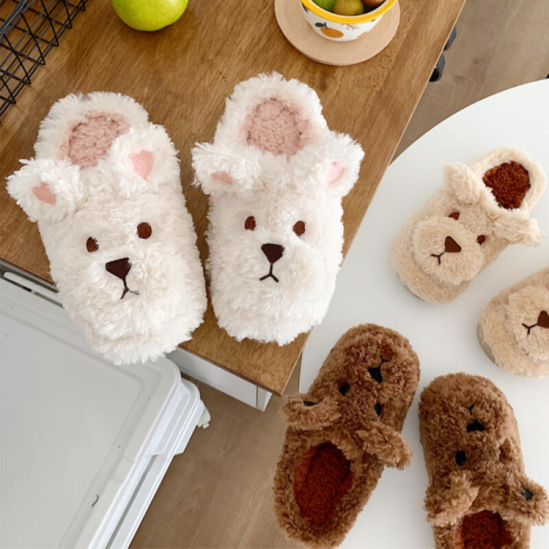 

Home Dormitory Interfloor Noise Prevention Insulation Cushion Puppy Slippers LS840 brown