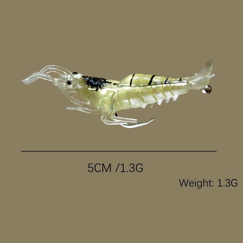 1ks měkké krevety s háčkem 1,3G4Cm Soft Worm Krevety Imitace Road Runner Návnada Falešná návnada Bionická rybářská návnada Pěnice Návnada Měkká B