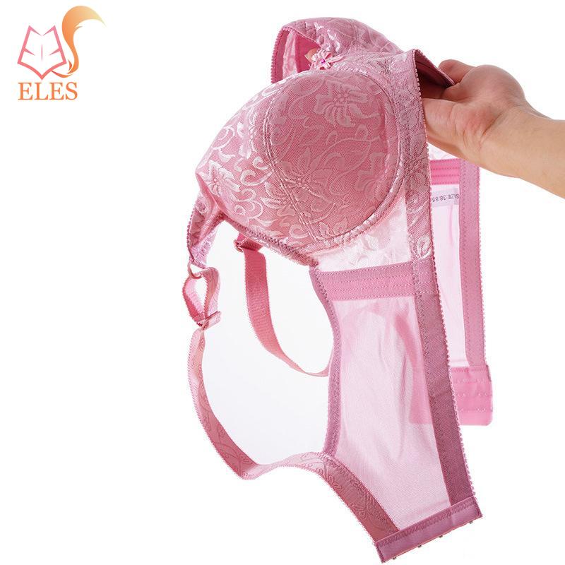 Große Größe Leicht Ungefütterter BH Sexy Spitze Kabellos Vollschalenbügel für Frauen Keine Bügel-BHs