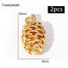 2Pcs 14K Gold Plated Brass Metal Conch Pendant,Charms For Jewelry Making,DIY Earring Bracelet Necklace Making Findings Supplies