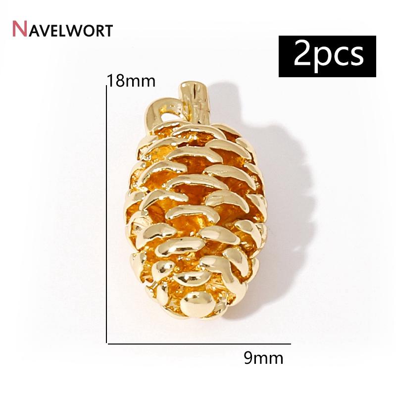 2Pcs 14K Gold Plated Brass Metal Conch Pendant,Charms For Jewelry Making,DIY Earring Bracelet Necklace Making Findings Supplies
