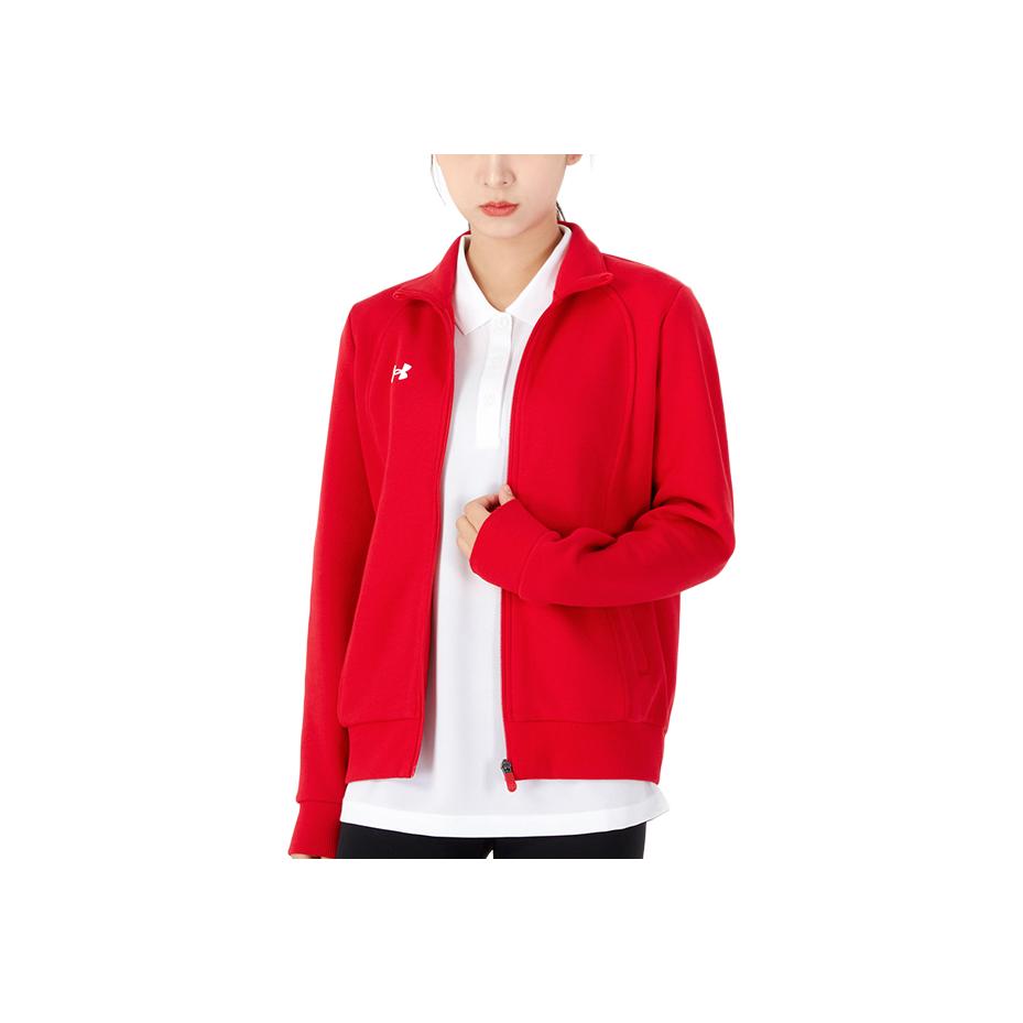 Under Armour Sports Casual Knitted Training Competition Cardigan Jacket Women Jackets Red 21600308-600