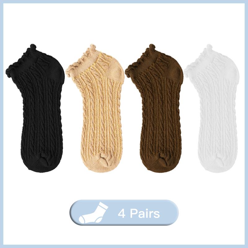 Kvinner pustende sokker Kvinnelige hule sokker Vårkoreanske jenter Søte tidevann jenter Twist Sokker