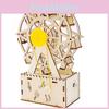 Wooden Diy Rotating Music Ferris Wheel Educational Steam Toy For Kids Customizable Material