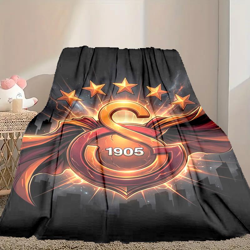1 szt. Łatwa w pielęgnacji Koc Galatasaray SK, Idealny na kanapę, łóżko, do domu, w podróż i nie tylko, Ciepły i trwały Koc z nadrukiem
