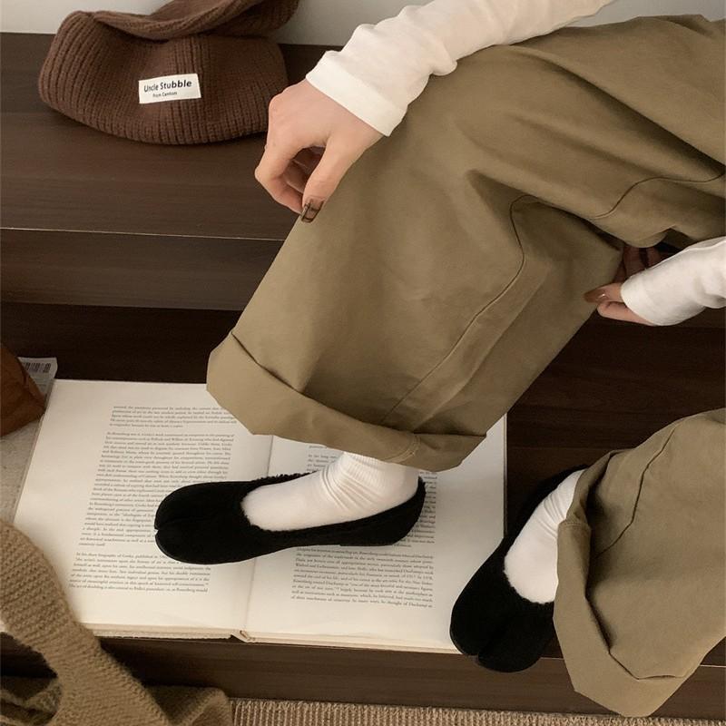 Internet celebrity Mao Mao shoes women wear in autumn and winter 2025 new flat-bottomed one-pedal cotton ladyshoes fashion soft-soled Doudou shoes