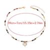 Stylish Irregular Pearls Chain Jewelry Adjustable Collarbone Necklace Heart Charm For Party Vacation Accessories