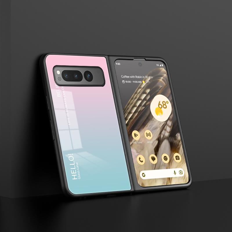 Case For Phone Yulin-003 Google Pixel Fold Gradient Pattern Glass Phone Case