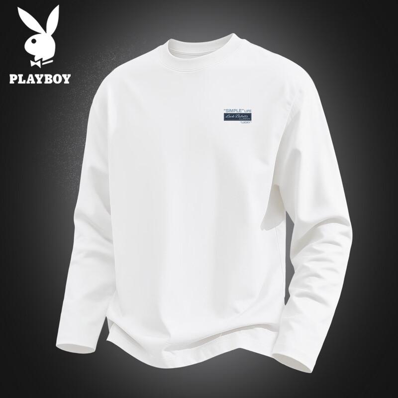 PLAYBOY Men's Long Sleeve Cotton T-Shirt