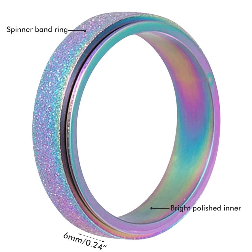 Stahl Spannungsabbau Ring Stilvoller Ersatz Unisex Matt Sensorisches Rotierendes Spielzeug Schmuck Geburtstagsgeschenk