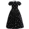 Popular Girls Cosplay Adams Family Wednesday Heroine Floral Skirt Lapel Performance Skirt