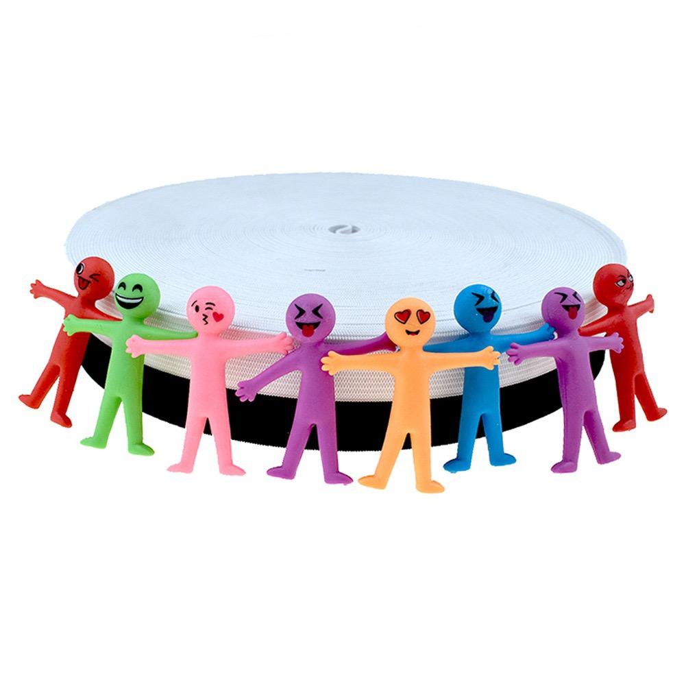 10 Pcs Novelty Stretchy Stretch Toy Cute Colorful Yellow Stress Relief Stretchy Fidget Gifts TPR Soft Plastic Creative Doll Toy