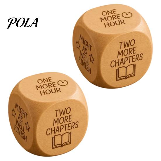 Natural Wood Dice 1/2Pcs Wooden Reading Decision Dice, 6-Sided Decision-Making for Burr-free Bookworms, Theme Decider Gift Lovers