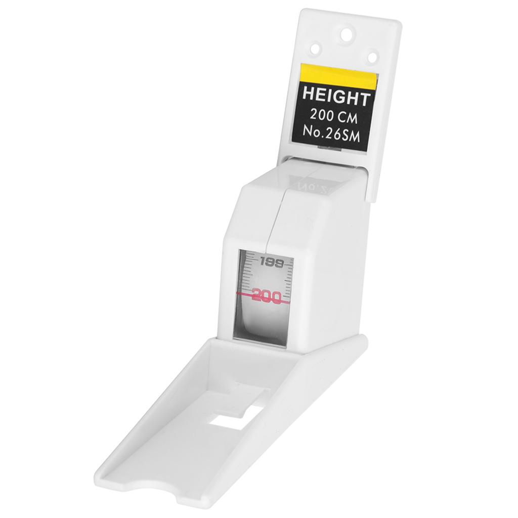 2 Meters Height Stature Meter Retractable Measuring Tape Ruler Metal Measuring Tool (White)