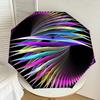 1pc Colorful Spiral Pattern Automatic Folding Umbrella, Casual Outdoor Accessory, Birthday Festival Gift yy251126146