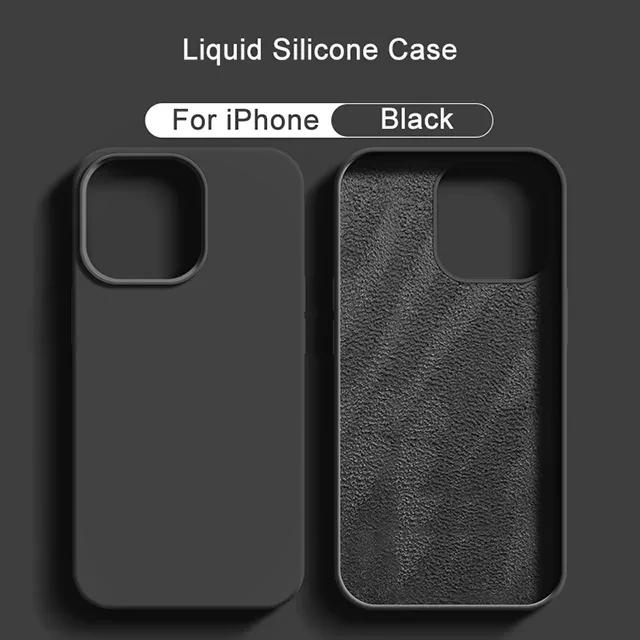 Módny tekutý silikónový kryt na telefón pre iPhone 11 12 13 14 15 Pro Max 8 Plus X XR XS Max Nárazník Nárazuvzdorný Mäkký Kryt Príslušenstvo