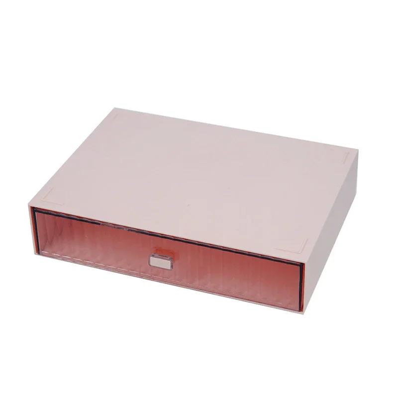 Stackable Plastic Drawer Organizer Modular Makeup Jewelry Storage Box Office Desktop Free Combination Stationery Organizer