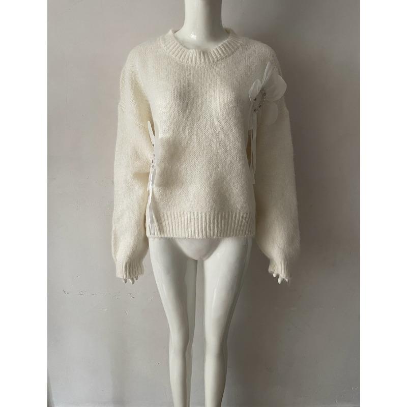 Women S Loose Knit Pullover Sweater In European American Style