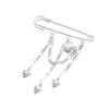 Personality Heart Star Tassel Chains Pendant Brooches for Women Men Light Luxury New Fashion Brooches Pin Clothing Accessories