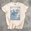 Knight Riding Cat Vintage T-Shirt, Retro Fantasy Graphic Tee, Medieval Shirt, Funny Cat Meme Top, Cottagecore Castle Shirts