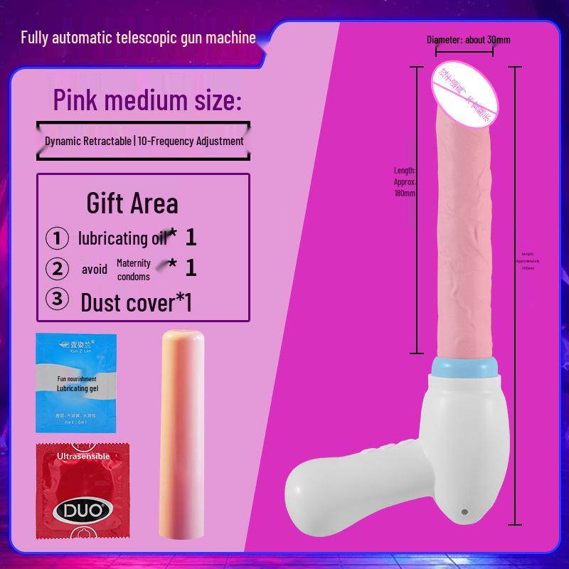 Women's Fully Automatic Retractable Vibrator - Electric Insertable Masturbator.