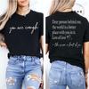 Dear Person Behind Me Printed Summer T-Shirts Tops Mental Health Awareness Design Women's Graphic T-Shirt Short Sleeve Clothing