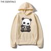 2022 Felpe con Cappuccio Panda Kawaii Unisex Harajuku Needs More Boba Felpa con Cappuccio Unisex Primavera Autunno Estetica Cartone Animato Grafica Felpa