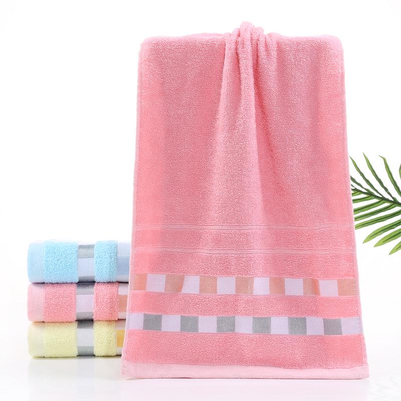 Premium Large Class A Pure Cotton Bath Towel 70x140cm, Thickened with Polyester-Cotton LOGO, Ideal for Beach or Gift, Supermarket Class B