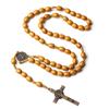 European, American and Medieval Rosary Necklace 8 * 10 Meters Bead Hand-woven Coffee Cross Jewelry