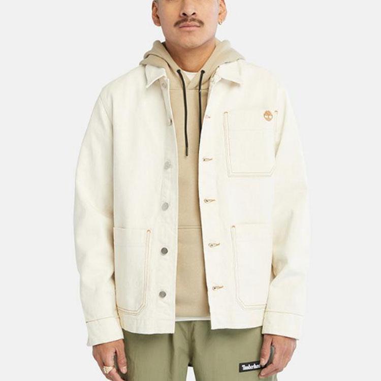 Timberland Solid Color Button Down Jacket Unisex Jackets A6QNS-CR3