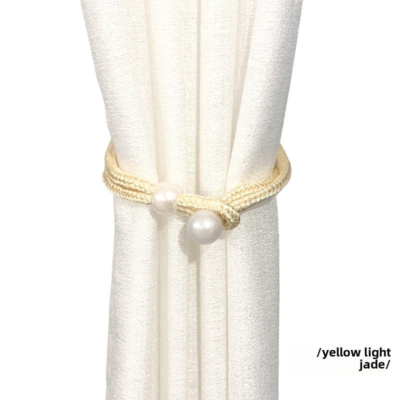 Creative Pearl Binding Rope and Tie for Curtain Decoration Light Luxury Living Room Curtain Buckle
